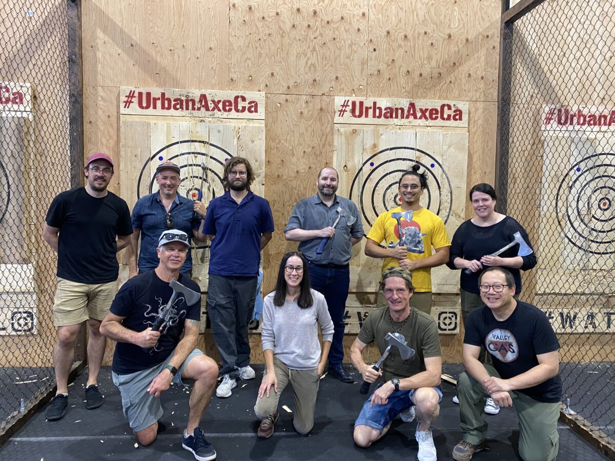 Vancouver Axe Throwing Event - Group photo